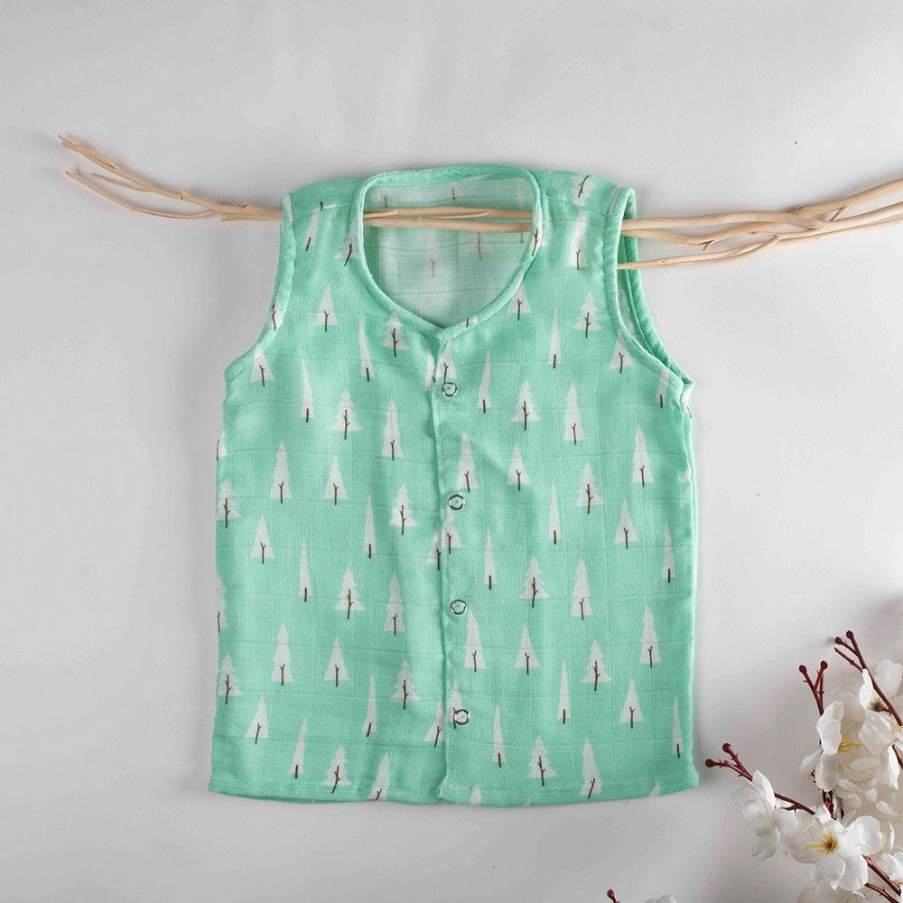 Arctic Theme Muslin Sleeveless Jhablas - Pack Of 2