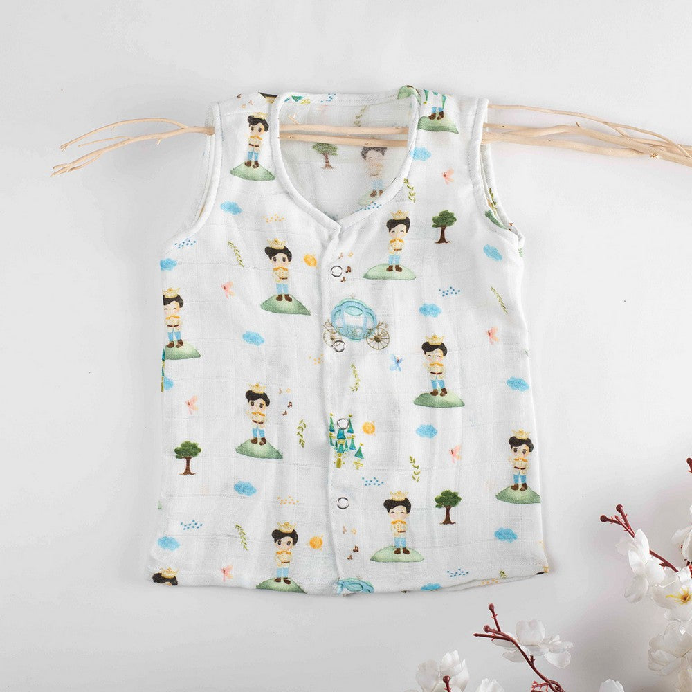The Little Prince Theme Muslin Sleeveless Jhablas - Pack Of 2