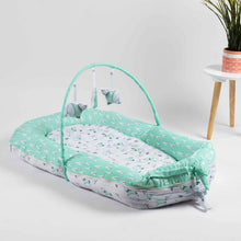 Load image into Gallery viewer, Green Arctic Reversible Baby Nest
