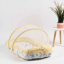 Load image into Gallery viewer, Yellow Into The Wild Reversible Baby Nest
