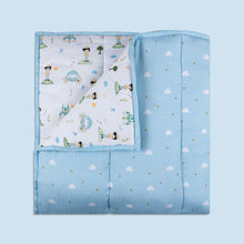 Load image into Gallery viewer, Blue The Little Prince Organic Reversible Quilt
