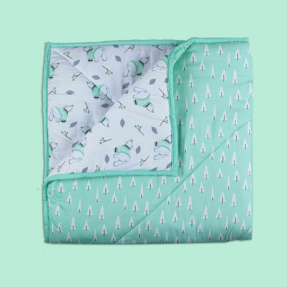 Green Arctic Organic Reversible Quilt