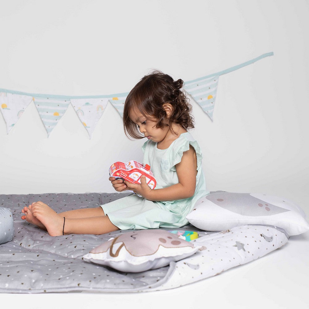 Grey Starry Nights Organic Reversible Quilt