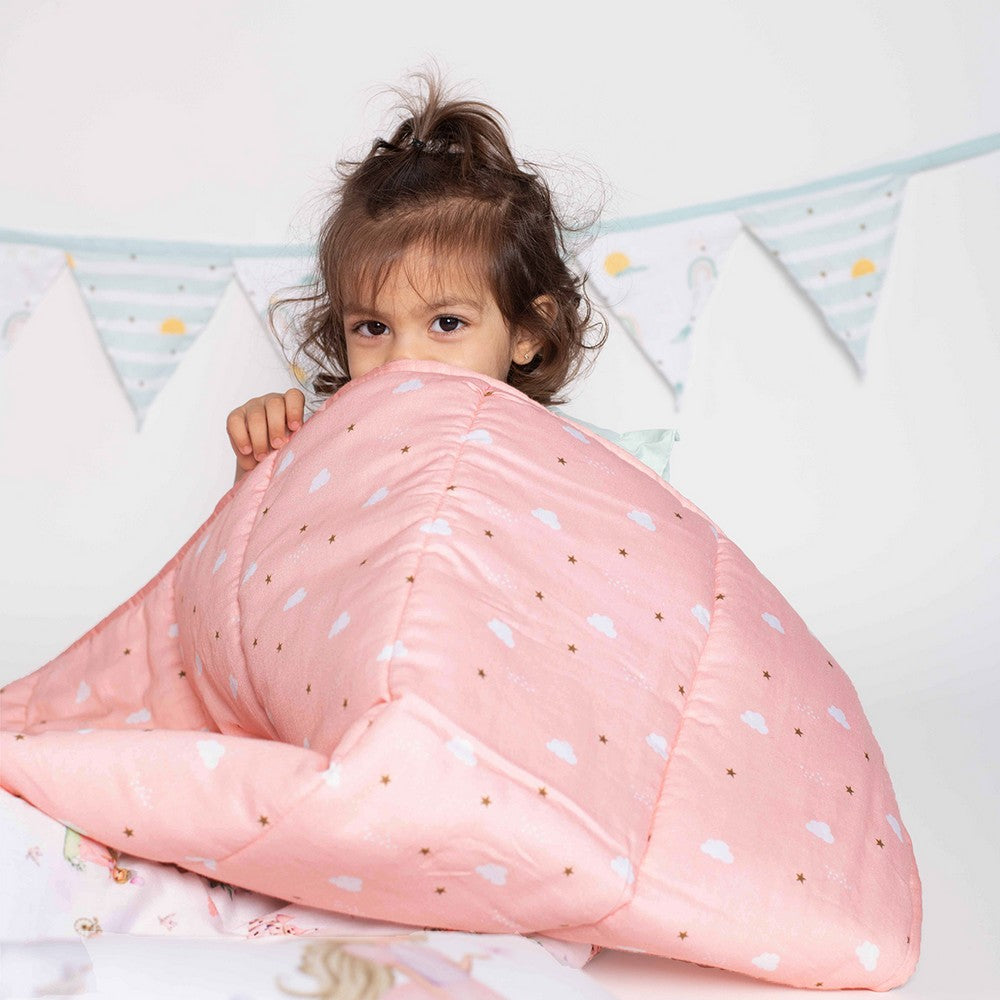 Pink Fairytale Organic Reversible Quilt