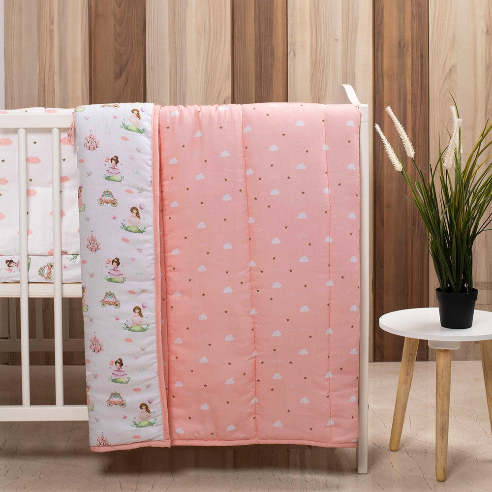 Pink Fairytale Organic Reversible Quilt
