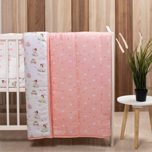 Load image into Gallery viewer, Pink Fairytale Organic Reversible Quilt

