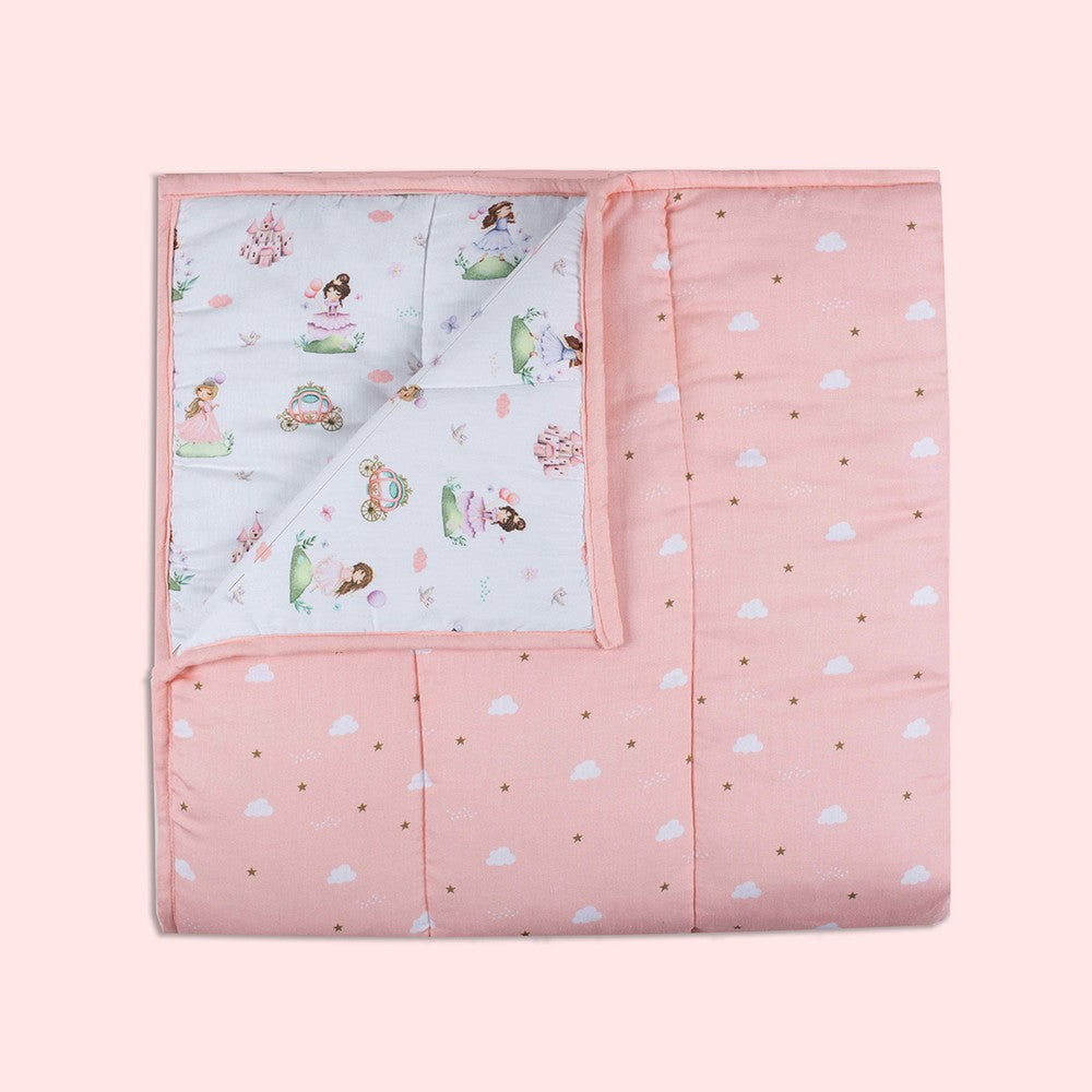 Pink Fairytale Organic Reversible Quilt