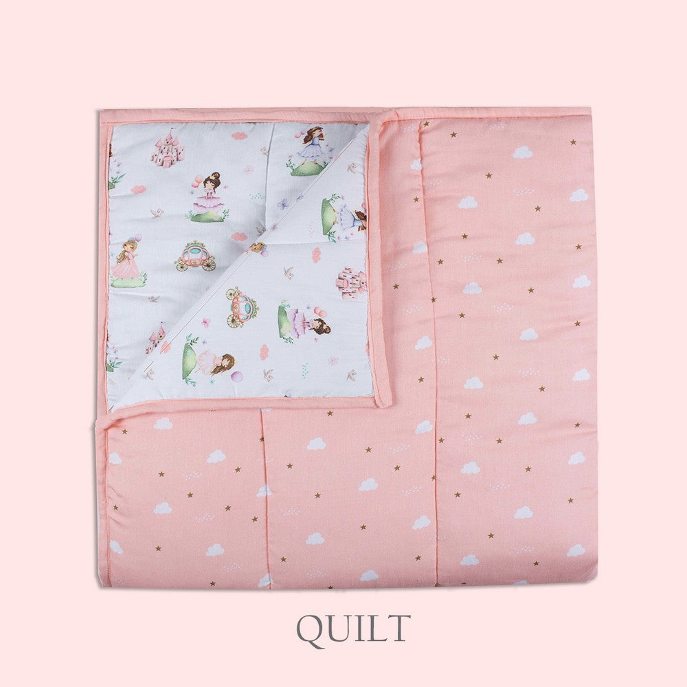 Pink Fairytale Organic Cotton Cot Bedding Set