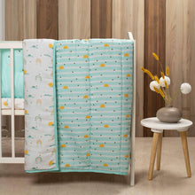 Load image into Gallery viewer, Sea Green Horizon Organic Reversible Quilt
