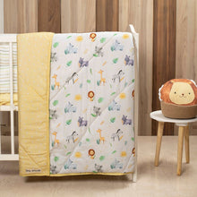 Load image into Gallery viewer, Yellow Into The Wild Organic Reversible Quilt
