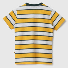 Load image into Gallery viewer, Yellow Round Neck Striped T-Shirt
