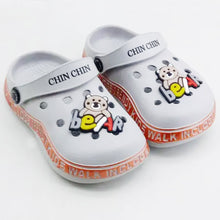 Load image into Gallery viewer, Clogs With Bear Charms- Light &amp; Dark Grey
