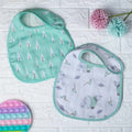 Green Arctic Reversible Cotton Bibs- Set Of 2