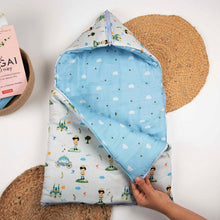 Load image into Gallery viewer, Blue Little Prince Multi Functional Organic Cotton Carry Nest

