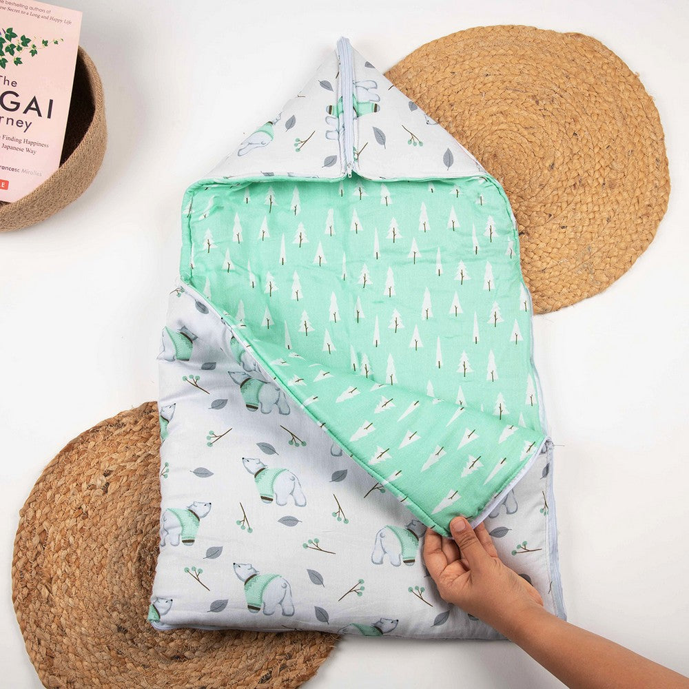 Green Arctic Multi Functional Organic Cotton Carry Nest