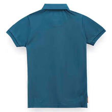 Load image into Gallery viewer, Teal Half Sleeves Cotton Polo T-Shirt
