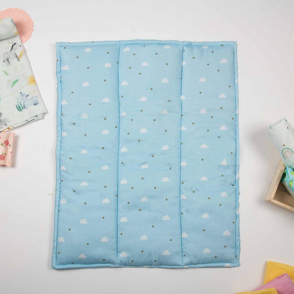 Blue Clouds Organic Changing Mat