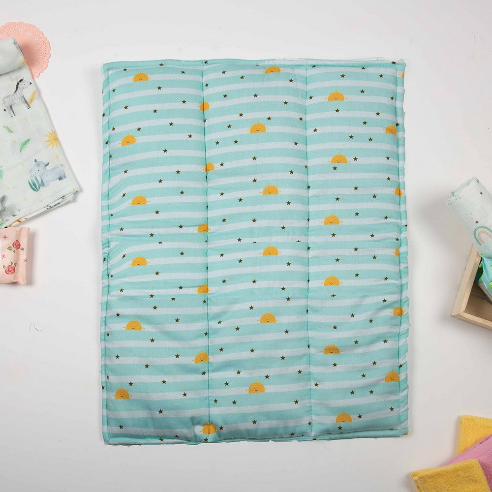 Sea Green Skylines Organic Changing Mat
