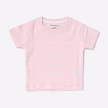 Load image into Gallery viewer, Yellow &amp; Pink Striped Printed Half Sleeves Top
