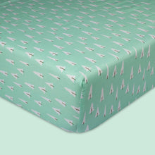 Load image into Gallery viewer, Green Pines Organic Fitted Cot Sheet
