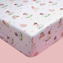 Load image into Gallery viewer, Princess Theme Organic Fitted Cot Sheet
