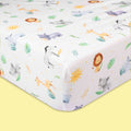 Safari Animals Organic Fitted Cot Sheet