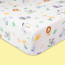 Load image into Gallery viewer, Safari Animals Organic Fitted Cot Sheet
