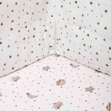 Load image into Gallery viewer, White Moon &amp; Stars Organic Fitted Cot Sheet
