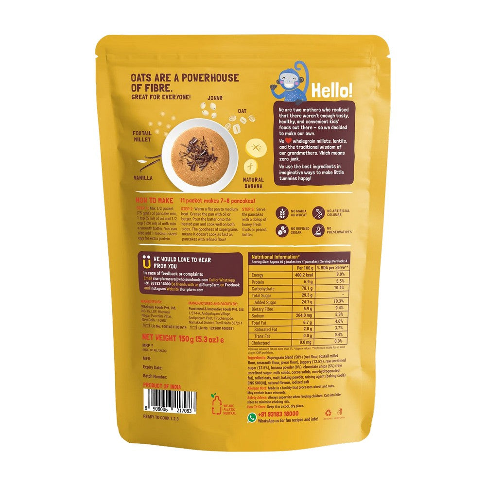 Millet Banana Choco Chip Pancake Mix - 150gm