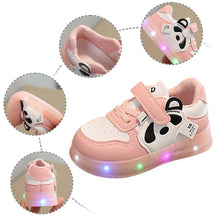 Load image into Gallery viewer, Peach Panda Sneakers With LED Light-Up
