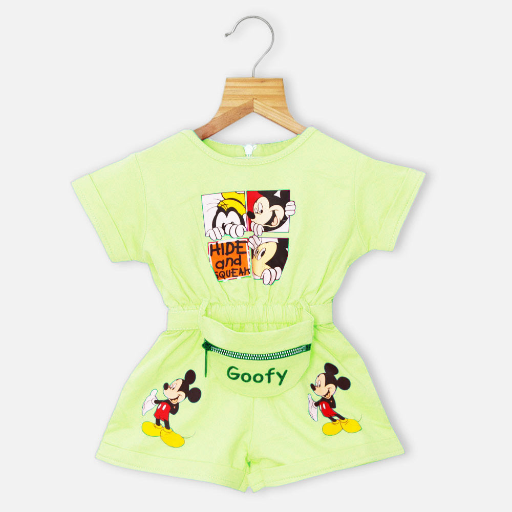 Mickey Mouse Theme Jumpsuit With Fanny Pack