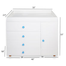 Load image into Gallery viewer, White Wooden Changing Table for New Born Baby Nursery
