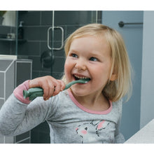 Load image into Gallery viewer, Dr Brown Green Dinosaur Toddler Toothbrush
