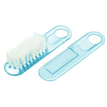 Load image into Gallery viewer, Blue Baby Hair Comb And Brush Set With Soft Bristles And Rounded Tips
