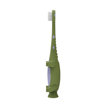 Load image into Gallery viewer, Dr Brown Green Dinosaur Toddler Toothbrush
