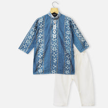 Load image into Gallery viewer, Blue Sequins Embroidered Full Sleeves Kurta With Pajama
