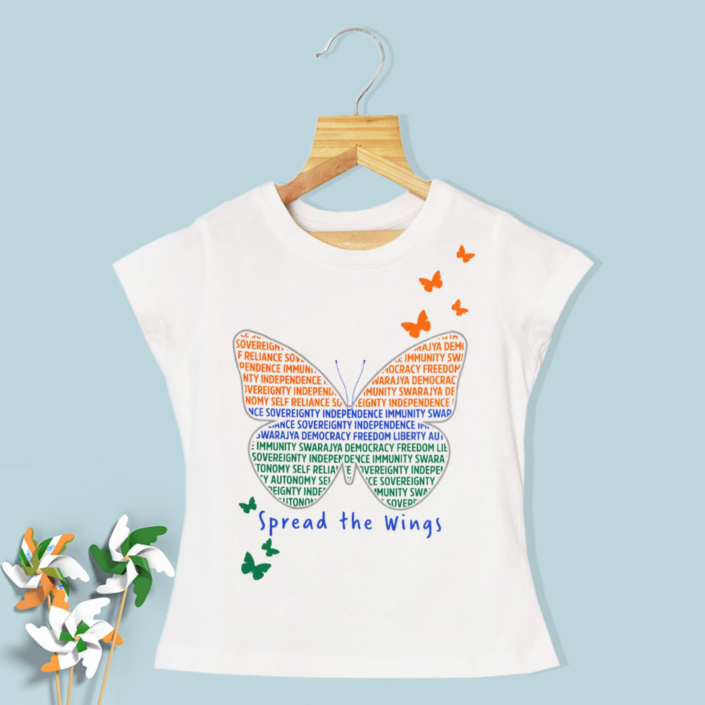 White Spread The Wings Independence Day T-Shirt