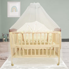 Load image into Gallery viewer, Wooden Cot With Cradle &amp; Mosquito Net
