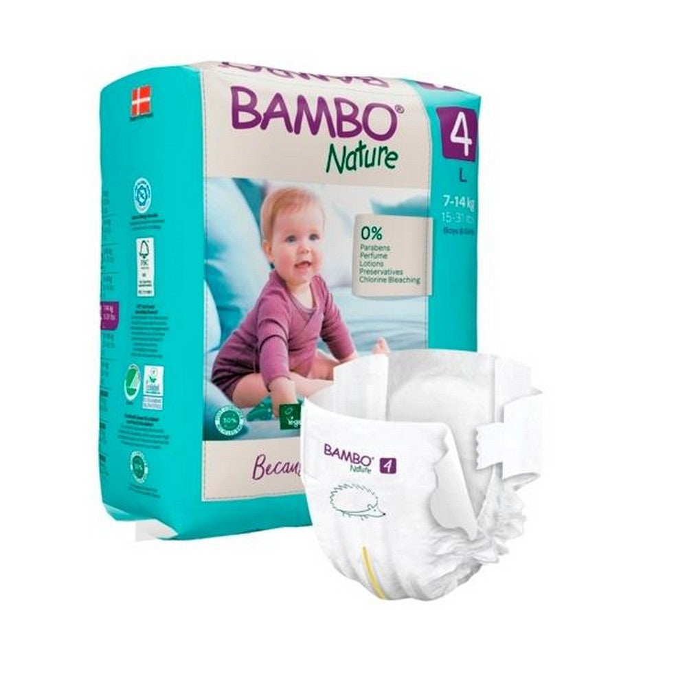 Size 4 Bambo Nature Diaper - 24 Pieces (7-14 kg)