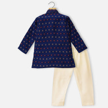 Load image into Gallery viewer, Blue Full Sleeves Kurta With Beige Pajama
