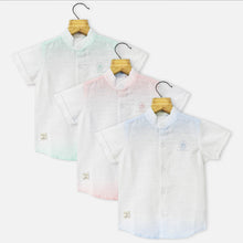 Load image into Gallery viewer, White Cotton Half Sleeves Shirt
