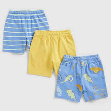 Load image into Gallery viewer, Dinosaur Theme Cotton Jersey Shorts - Pack Of 3
