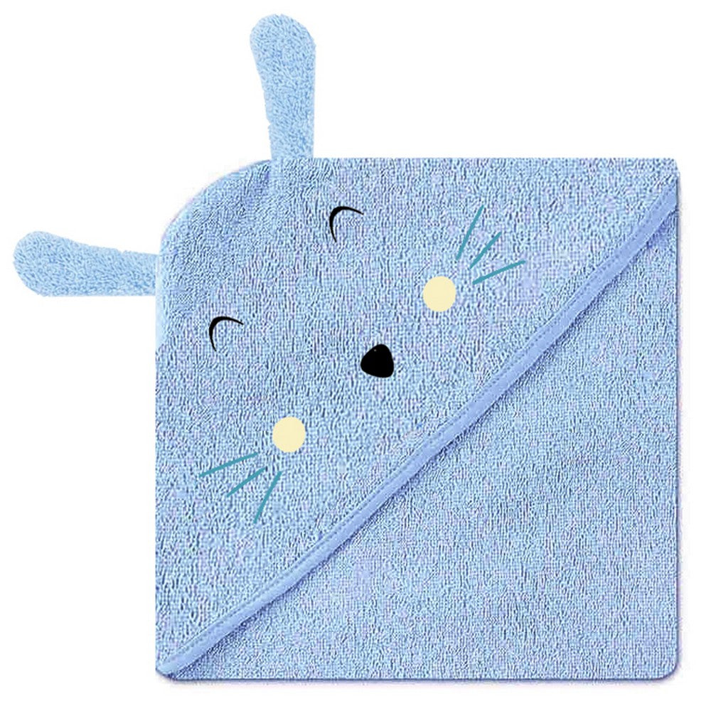 Blue Bunny Hooded Towel