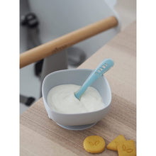 Load image into Gallery viewer, Blue Ergonomic 1st age Silicone Spoon
