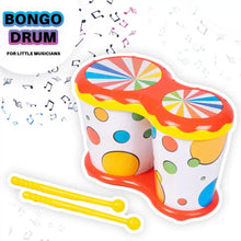 Load image into Gallery viewer, Bongo Drum With Two Sticks
