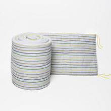 Load image into Gallery viewer, Yellow Lines Organic Cotton Cot Bumper
