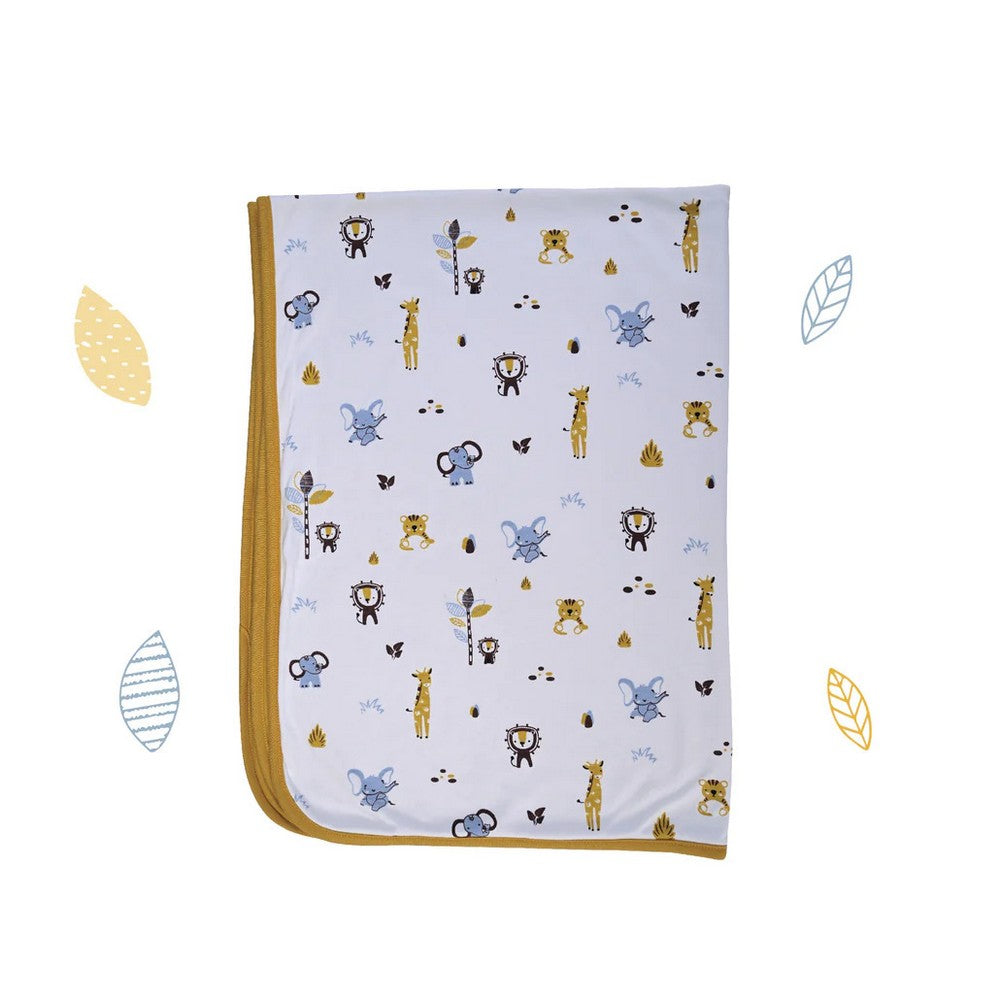 Jungle Tribe Reversible Cotton Newborn Blanket