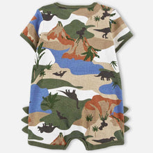 Load image into Gallery viewer, Green Dino World Theme Half Sleeves Romper
