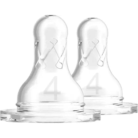 Narrow Level 4 Natural Flow Silicone Teats - 2pcs (9months+)