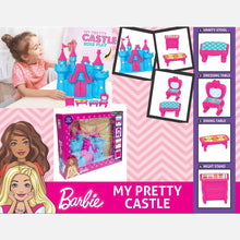 Load image into Gallery viewer, Barbie Castle With Vanity Stool, Dressing Table, Dining Table &amp; Night Stand
